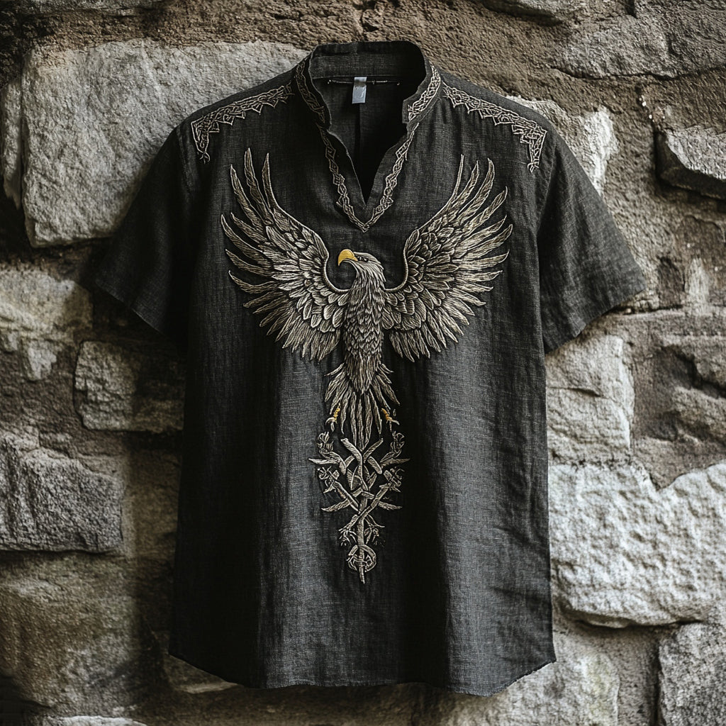 Men's Celtic Knot Eagle Totem Mythology Shirt elevenforest