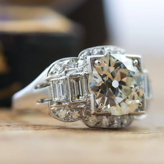 Crystal Silver Ring