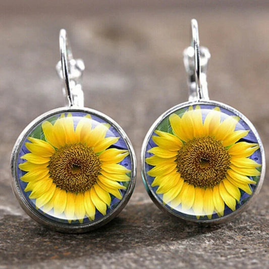 Sunflower Crystal Earrings