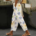 Comstylish Women's Vintage Floral Print Comfort Casual Pants