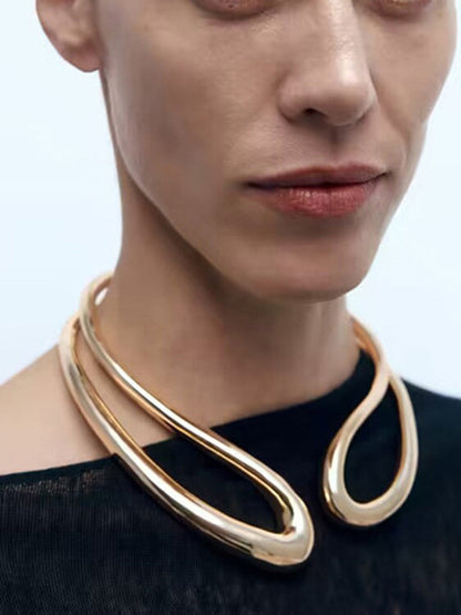 Geometric Hollow Color Necklaces Accessories