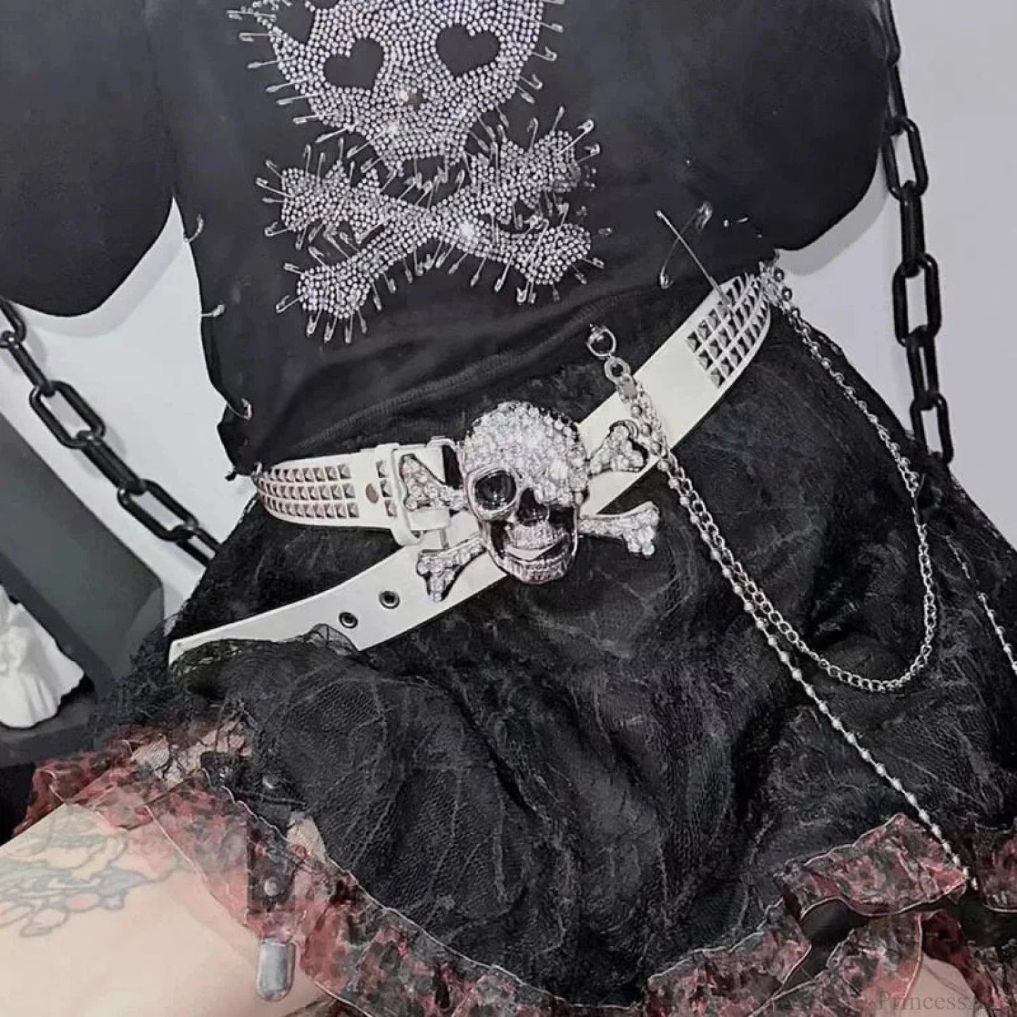 Gothic Skeleton Broad Belt