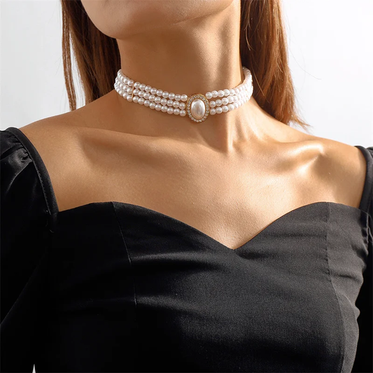 Triple Pearl Necklace