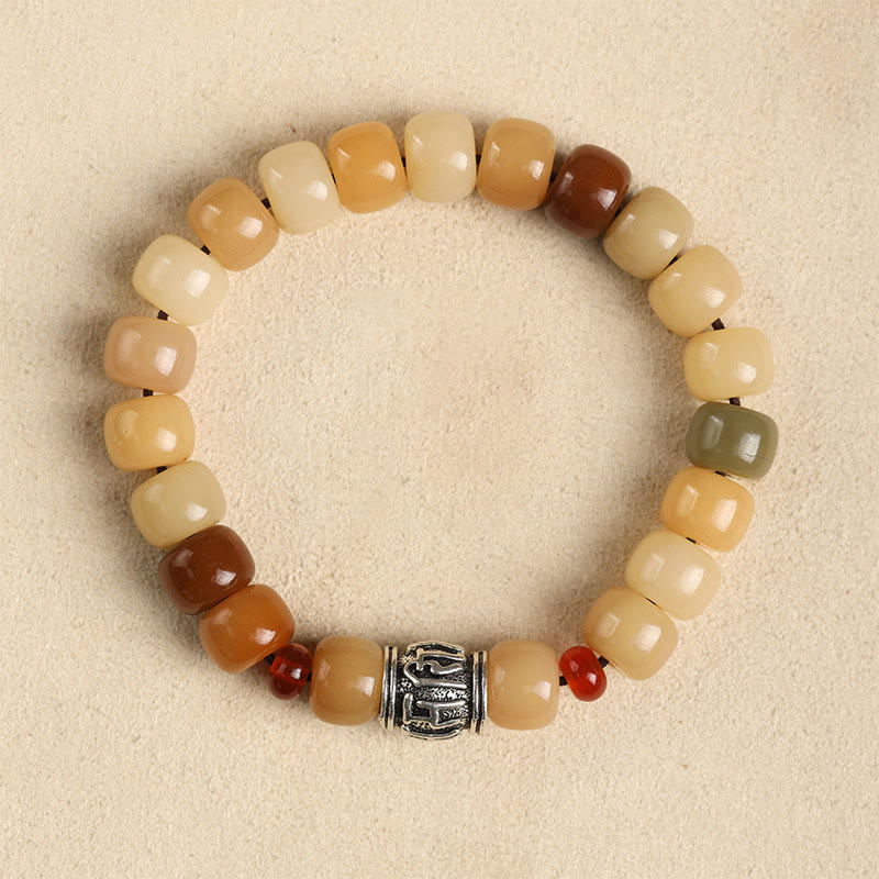 Buddha Stones Natural Bodhi Seed the Lord of the Corpse Forest Om Mani Padme Hum Wisdom Bracelet