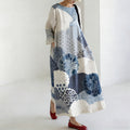 Women's Japanese-style Linen Dress With Floral Pattern elevenforest