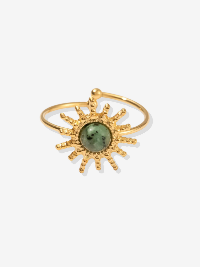 Natural Stone Adjustable Rings