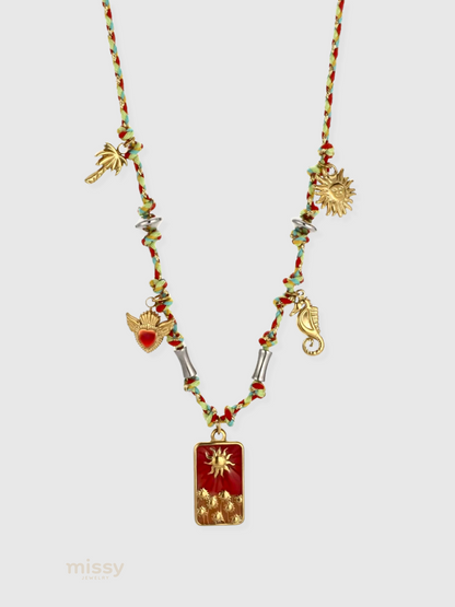 Cesia Sun Tarot Fruit Charm Necklace