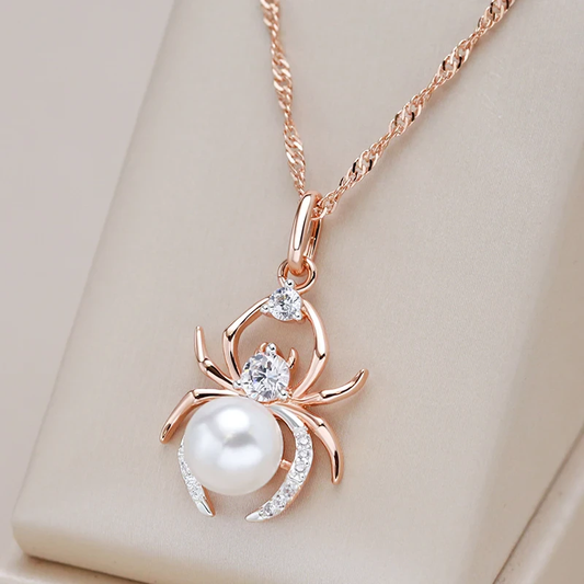 Pearl Spider Necklace