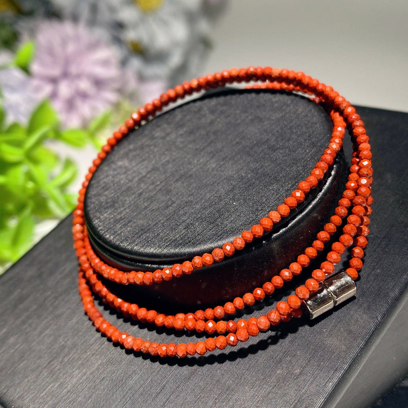 2mm Mixed Crystal Spiritual Healing Necklace Magnetic Buckle