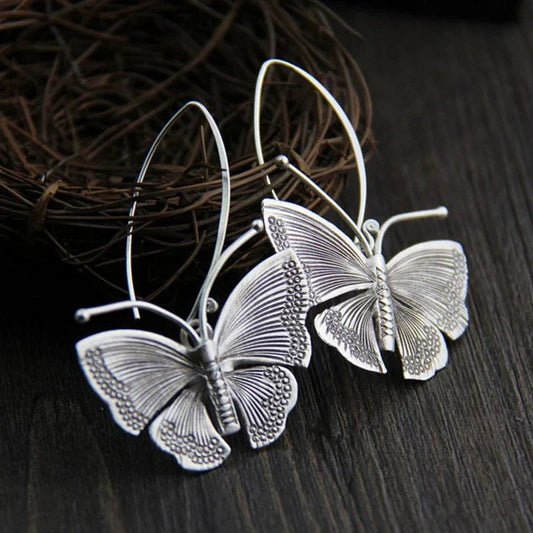 Silver Butterfly Earrings