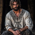 Men's Viking Vintage Celtic Long Sleeve Casual Shirt elevenforest