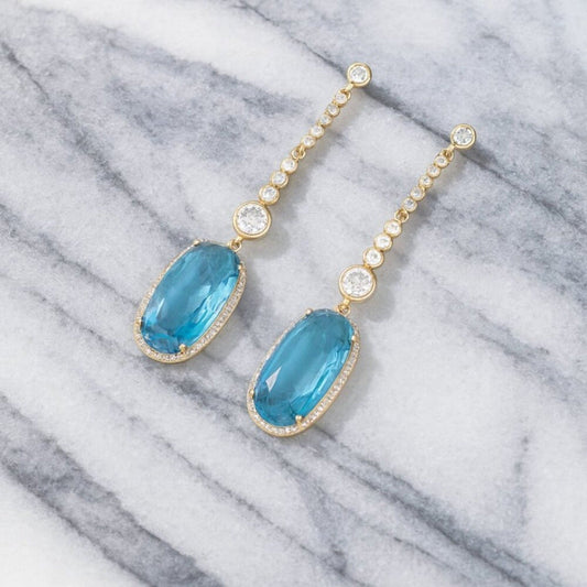 "helena" Aquamarine Earrings