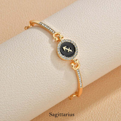Copper Zodiac Bracelet | Adjustable 12 Constellations Chain