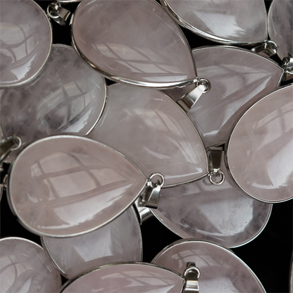 35mm Mixed Crystal Teardrop Pendant With Gold or Silver Trim