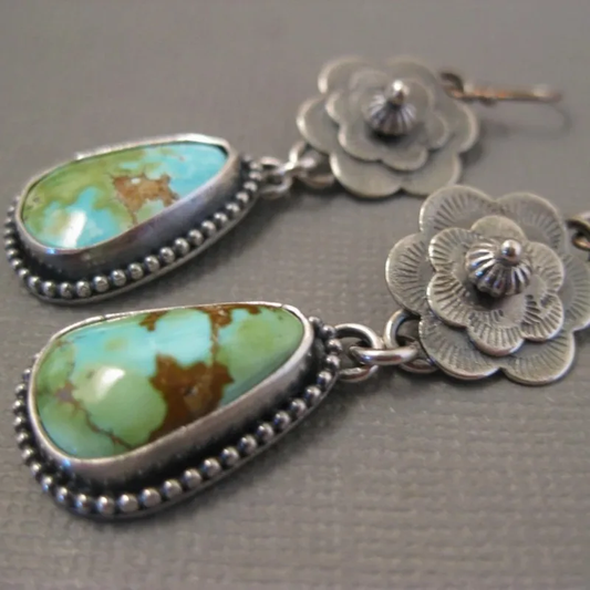 Old Turquoise Stone Earrings
