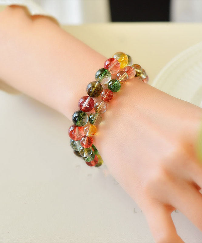 Rainbow Crystal Beaded Bracelet