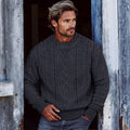 Men's Vintage Clan Pattern Aran Sweater artswardrobe