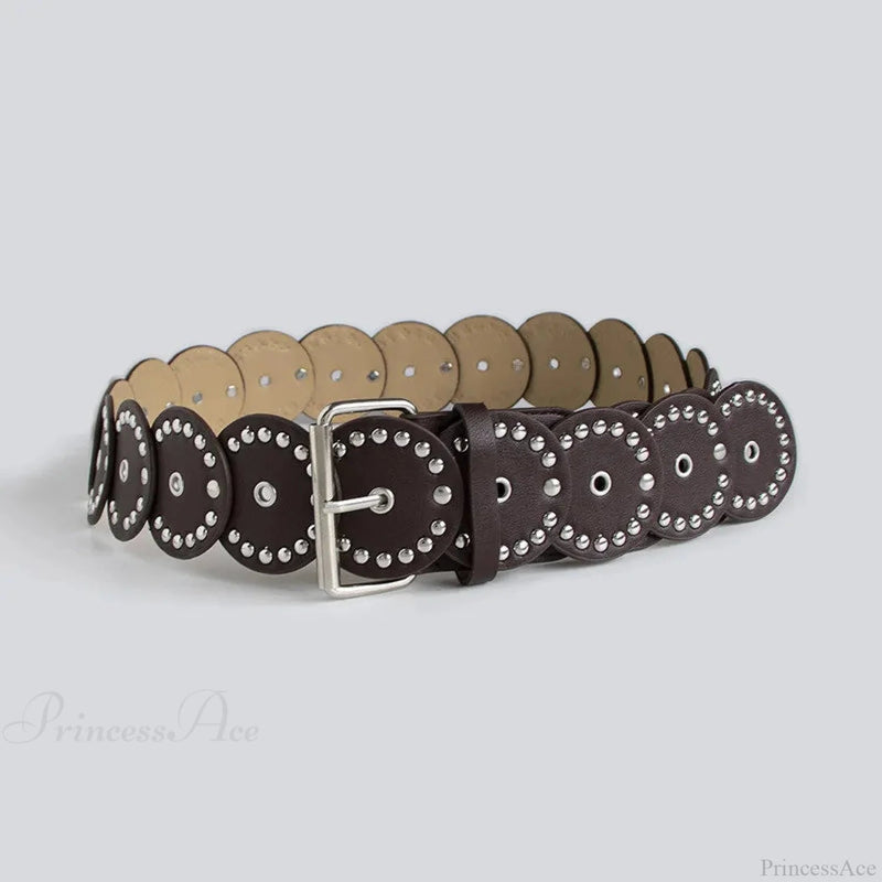 Individual Gothic Circular Rivet Waist Belt