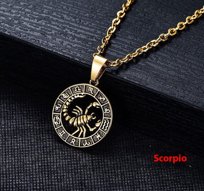 Celestial Zodiac Amulet Necklace