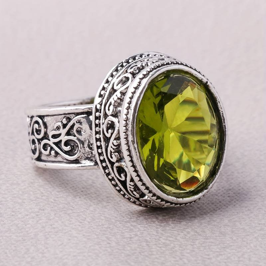 Crystal Olive Ring