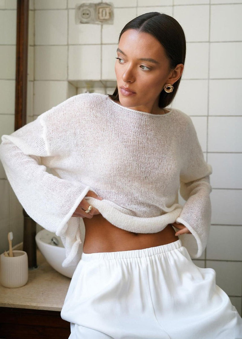 A Vintage Style Sweater with Delicate Timeless Details