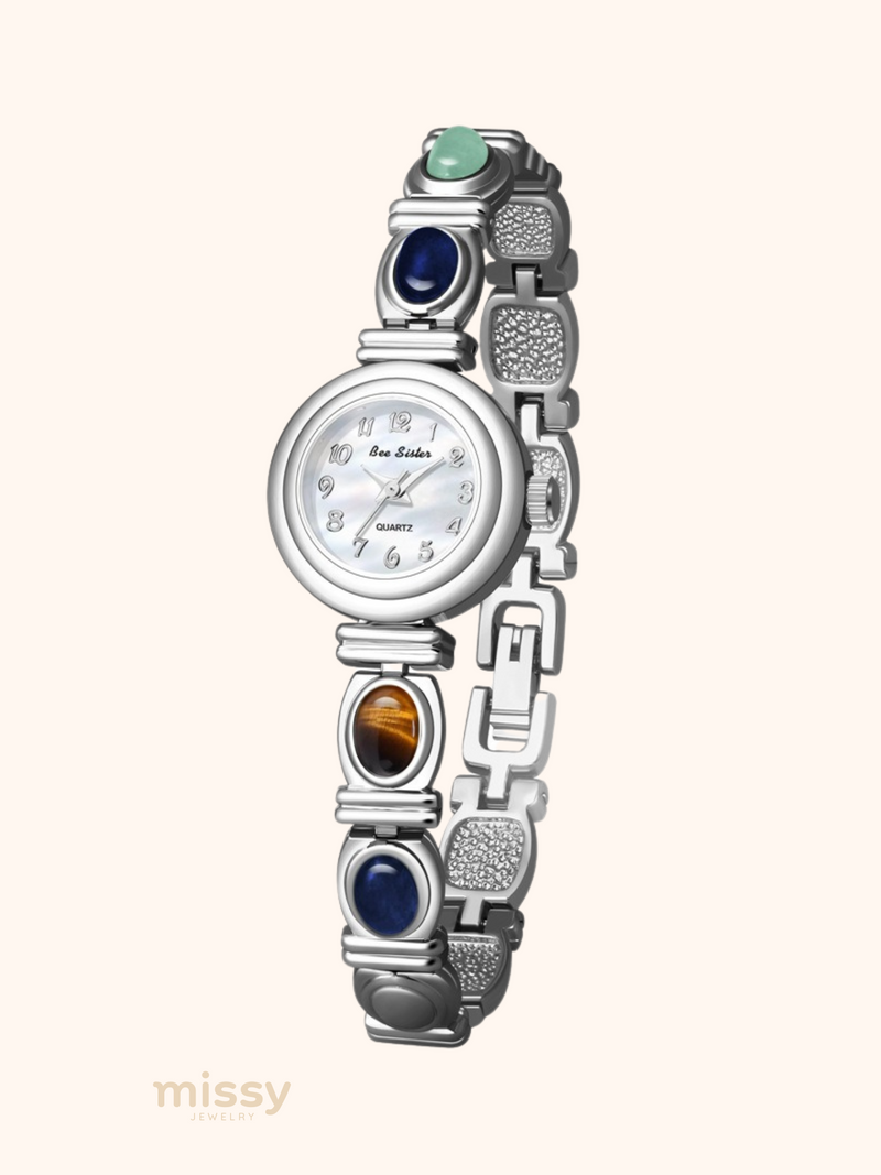 Ilyana Gemstone Link Bracelet Watch