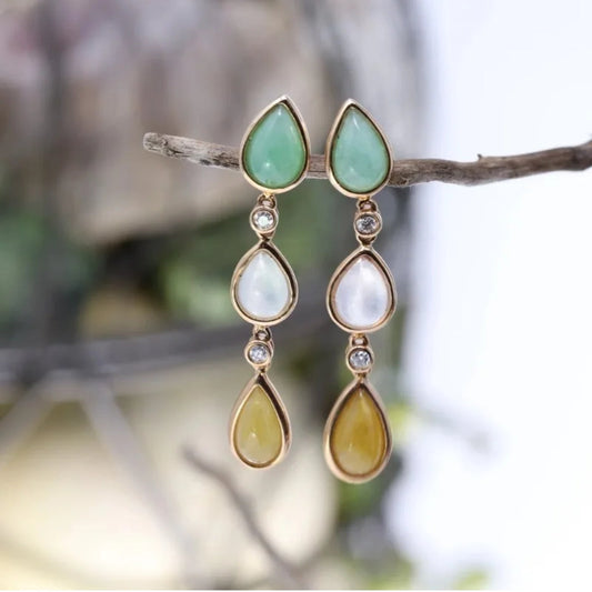 Nature Stone Dangling Earrings