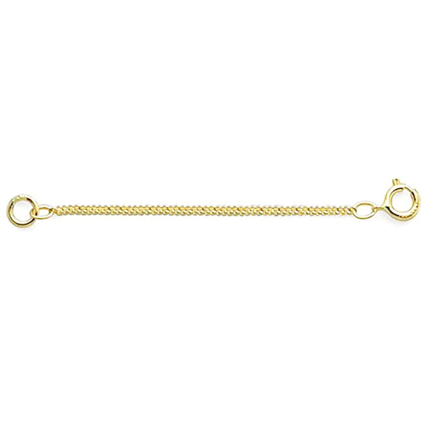 14k Yellow Gold Rope Chain Necklace Extender Clasp