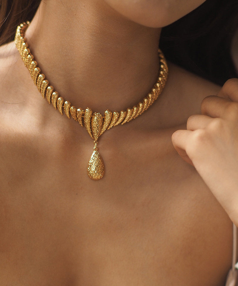 Handmade Golden Copper Choker