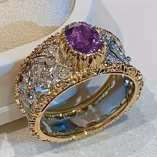 Bright Purple Zirconia Ring