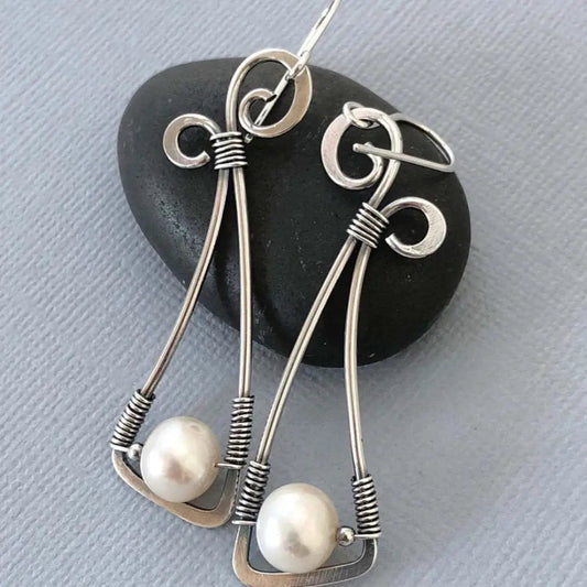 Pearl Earrings in Silver