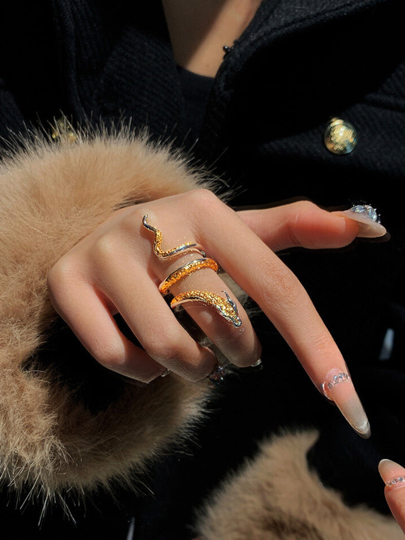 Dragon Silver-gold Adjustable Ring
