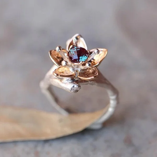 Zirconia Flower Ring