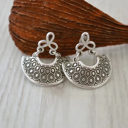 Half Circle Mandala Earrings