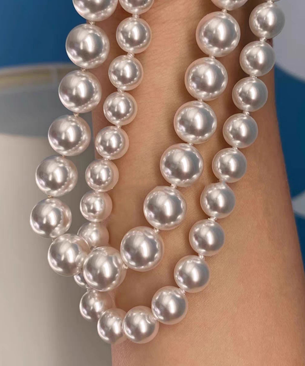 Light Imitation Natural Seawater Extreme White Pearl Alloy Necklace