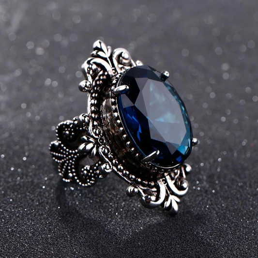 Dark Blue Stone Ring
