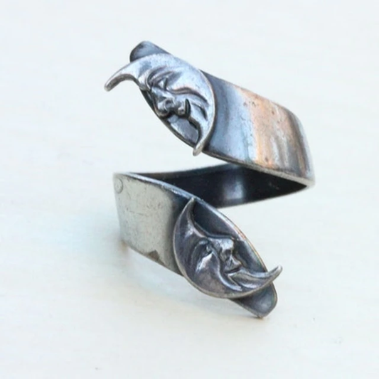 Spiral Moon Ring