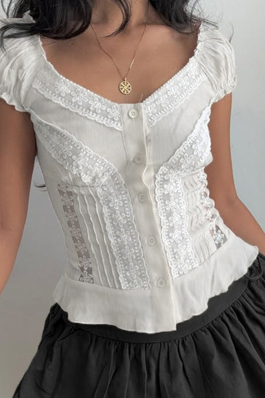 A Vintage Style Top with Delicate Timeless Details