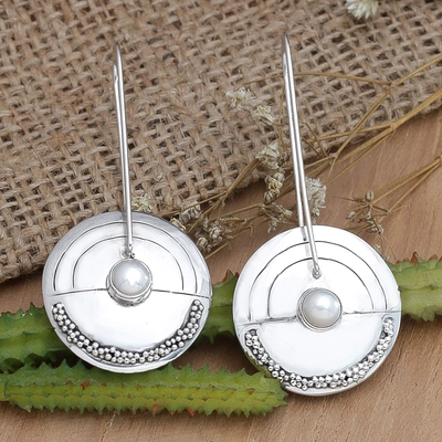 Silver Plated & Pearl Earrings