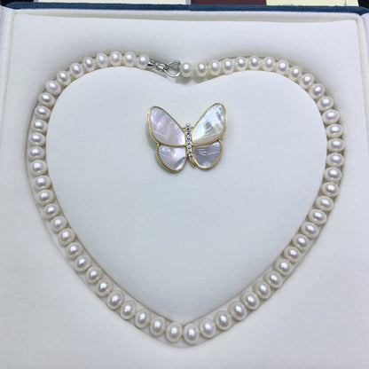 8-9mm Classic Freshwater Near-round Pearl Jewelry Set (3 Pieces)