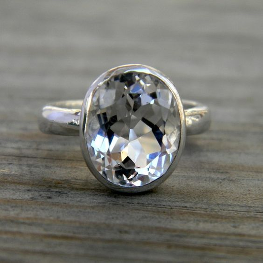 Silver Glass Ring