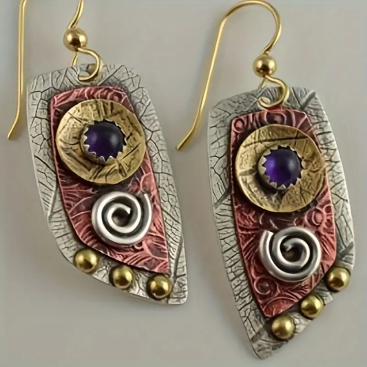 Brown & Silver Earrings