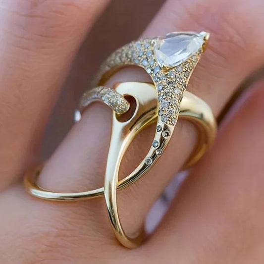 Bright Braided Gold Ring