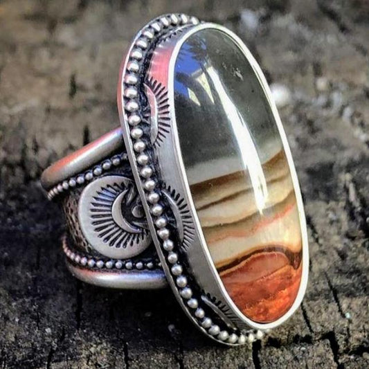 Desert Stone Silver Ring