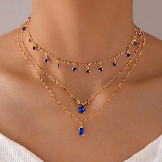 Golden Blue Necklace
