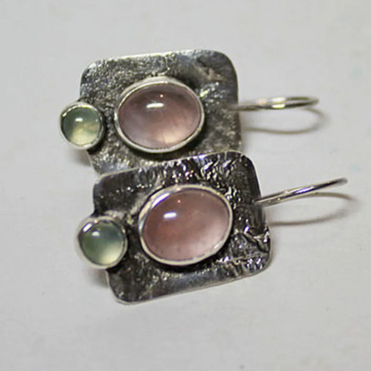 Inlaid Rose Crystal Earrings