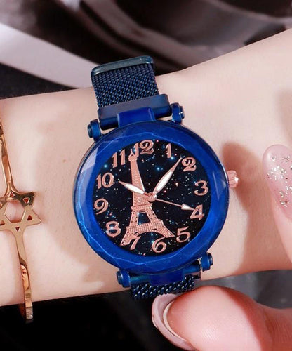 Fine Black Stainless Steel Quartz Movement Watche