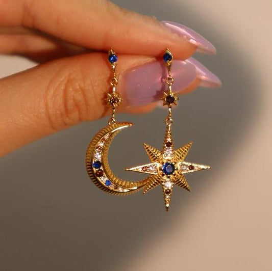 Moon Star Bright Earrings