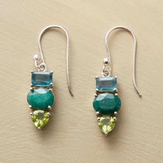 Nature Green Stones Earrings