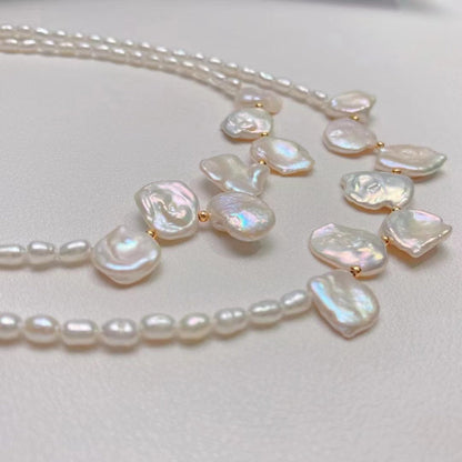 Freshwater Petal Baroque Pearl Necklace